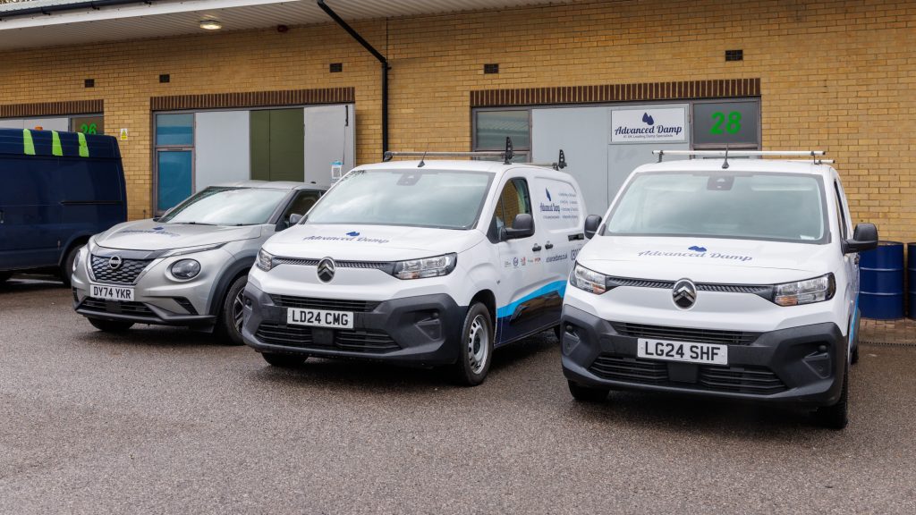 Advanced Damp team and van on site
