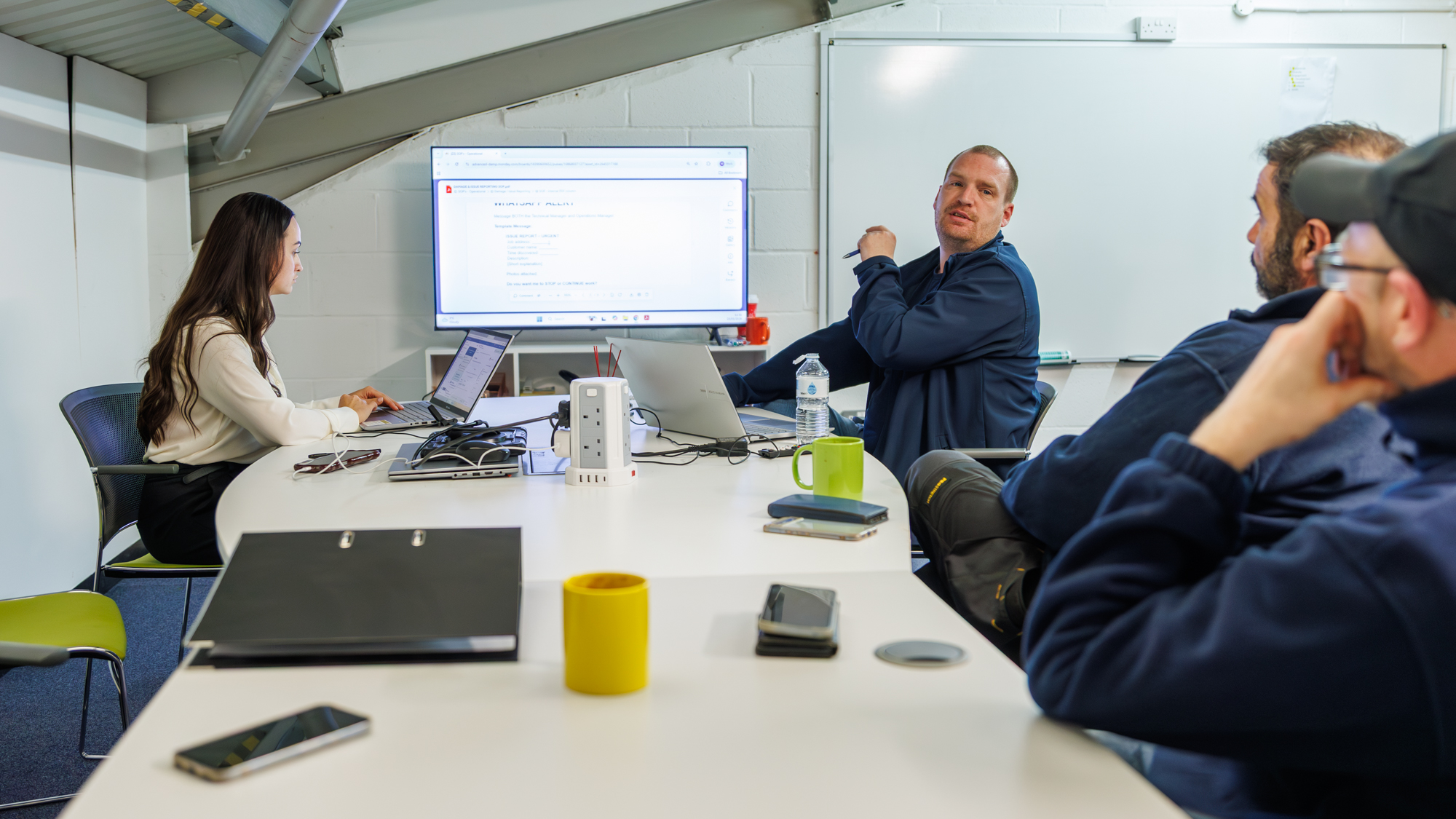 Advanced Damp staff planning a structural waterproofing project