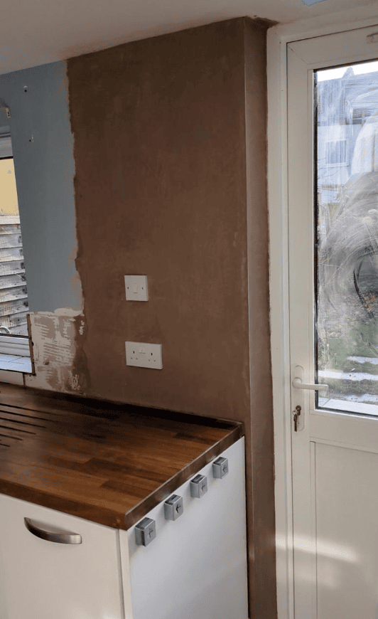 Damp proofing job in progress at an Islington N1 Georgian terrace — Advanced Damp rising damp treatment and replastering